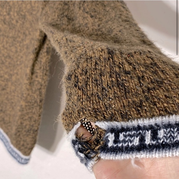 Brown Soft Alpaca Knit Crew Neck Pullover Sweater S - Picture 4 of 11